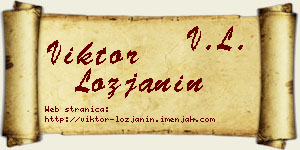 Viktor Lozjanin vizit kartica